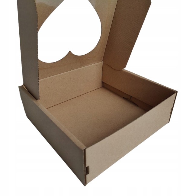 Pudełko SERCE z okienkiem 300x300x100